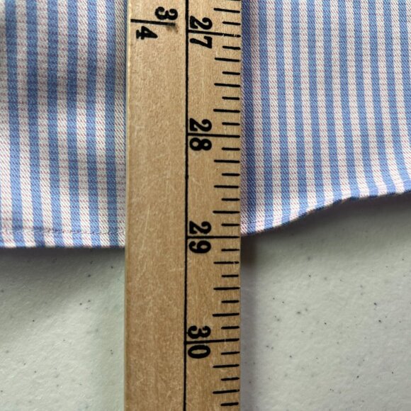 Twillory Shirt Mens 15 32/33 Long Sleeve Button Up Safe Cotton Blue Light Pink - Picture 8 of 8